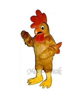 Cute Rhode Island Red Rooster Mascot Costume