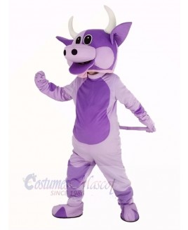 Purple Cow Mascot Costume Animal