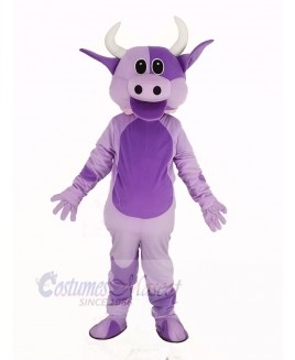 Purple Cow Mascot Costume Animal