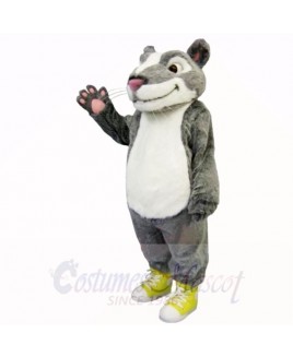 Grey White Hamster Mascot Costumes Animal