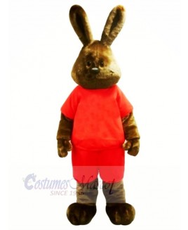 Happy Brown Rabbit Mascot Costumes Adult