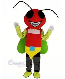 Red Head Firefly Mascot Costume Insect