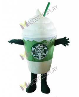 Hot Sale Adorable Starbucks Ice Cream Matcha Frappuccino Mascot Costume
