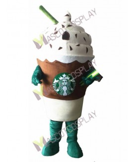 Hot Sale Adorable Starbucks Ice Cream Mocha Frappuccino Mascot Costume