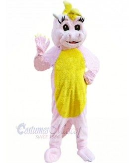 Pink Magic Dragon Mascot Costumes Cartoon