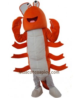Orange Lobster Mascot Character Costume Fancy Dress Outfit