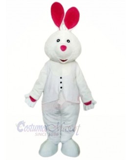 White Rabbit with Long Ear Mascot Costumes Animal