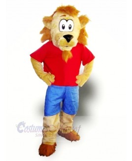 Funny Lion with Big Eyes Mascot Costumes Cartoon	
