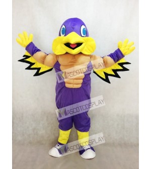 Mighty Golden Eagle Purple and Yellow Mascot Costume