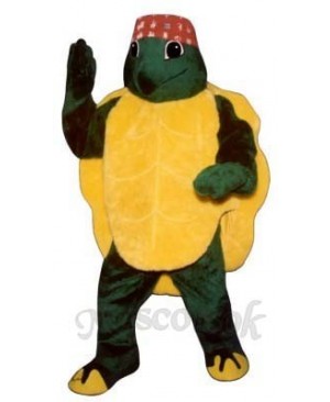 Karate Turtle with Headband Mascot Costume