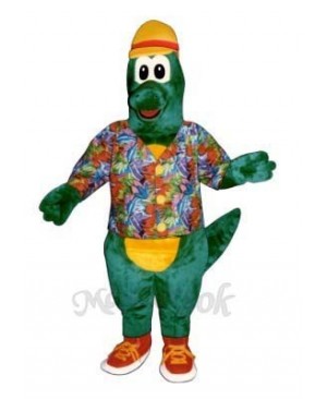 Al Gator with Hat, Shirt & Tennis Shoes Mascot Costume