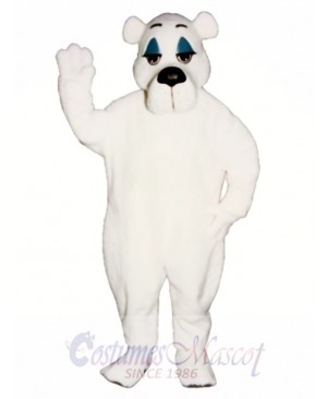 Comic Polar Bear Christmas Mascot Costume