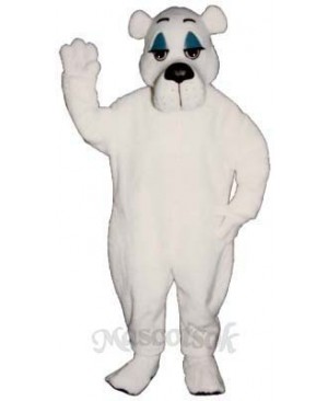 Comic Polar Bear Christmas Mascot Costume