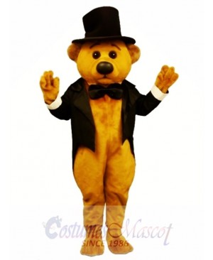 New Sophisticated Bear with Tailcoat & Hat  Mascot Costume