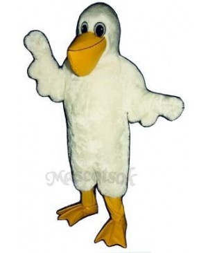 Cute Cartoon Pelican Bird Mascot Costume