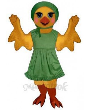 Cute Chickie Chick with Apron & Hat Mascot Costume