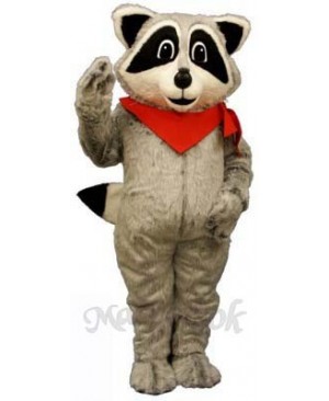 Raccoon with Neckerchief Mascot Costume