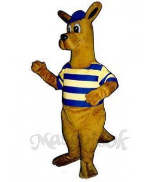 Rugby Roo kangaroo with Cap & Shirt Mascot Costume