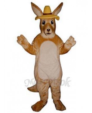 Melbourne Roo Kangaroo with Hat Mascot Costume