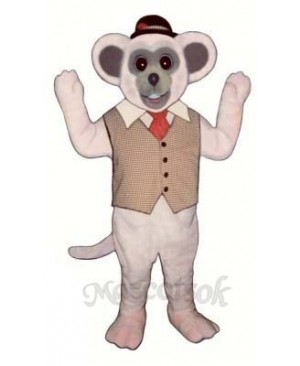 Marty Mouse With Vest And Hat Mascot Costume