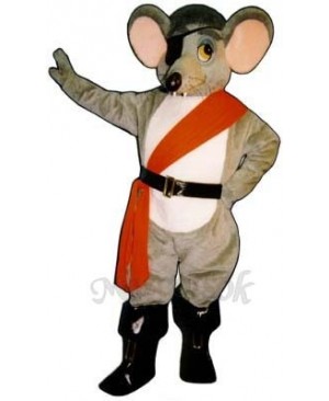 River Rat with Eye Patch, Sash & Boots Mascot Costume