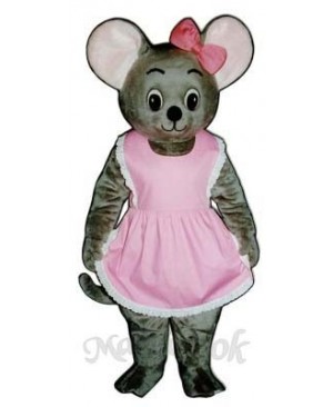 Mitzi Mouse with Apron & Bow Mascot Costume