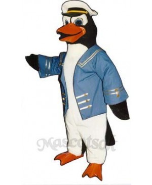 Cute Admiral Perry Penguin Mascot Costume