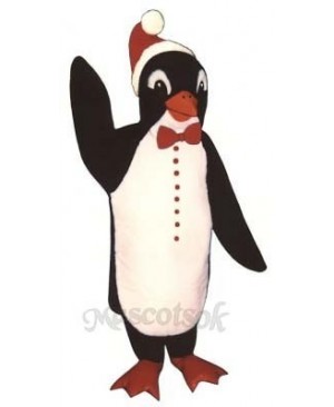 Santa Penguin with Bowtie & Hat  Mascot Costume