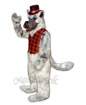 Bad Wolf with Hat & Vest Mascot Costume