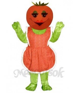 Ms. Tomato with Apron Mascot Costume