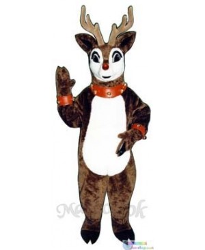 Blinker Deer with Lite-up Nose, Collar & Cuffs Christmas Mascot Costume