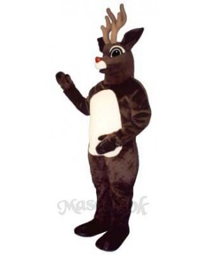 Sled Deer with Lite-Up Nose Mascot Costume