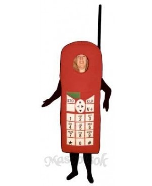 Red Cell Phone Mascot Costume