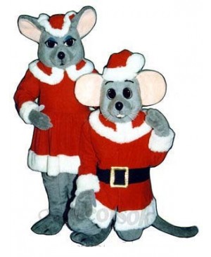 Chris Mouse (Kneeling) Christmas Mascot Costume