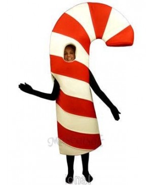 Open Face Candy Cane Mascot Costume