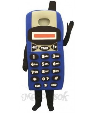 Blue Cell Phone Mascot Costume