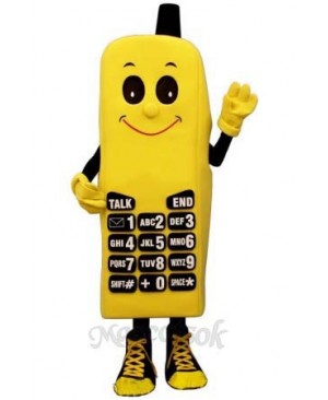 Yellow Phone Mascot Costume
