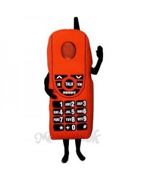 Red Cell Phone Mascot Costume