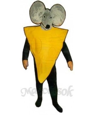 Cheese Slice with Mouse Hood Mascot Costume