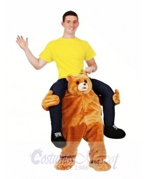 Ride on Me Teddy Bear Carry Me Ride Mascot Costume Brown Bear Stuffed Stag Mascot