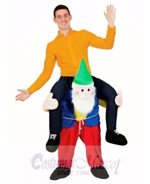 Back Shoulder Garden Gnome Carry Me Mascot Ride Costume Stag Fancy Dress Christmas Funny Outfit