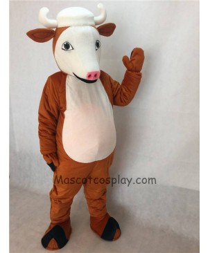 Cute Henry Hereford Cattle Mascot Costume