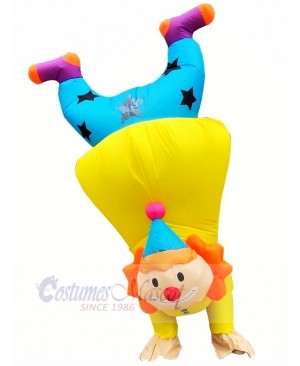 Funny Upside-down Handstand Clown Buffon Inflatable Mascot Costumes Cartoon