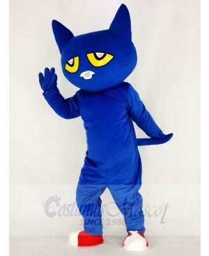 Funny Blue Pete Cat Mascot Costume School