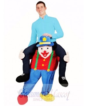 Carry Me Illusion Costume Piggy Back Circus Clown Mascot Costume Ride On Me Funny Fancy Dress