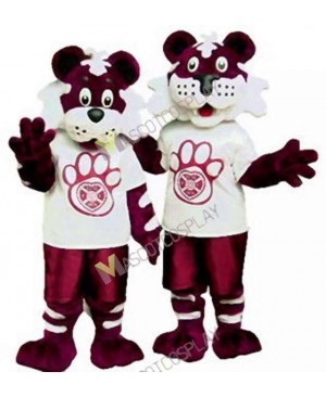 High Quality Adult One Dark Red Tiger Mascot Costume