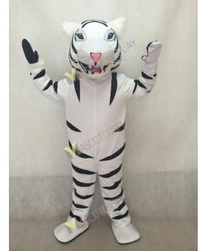 White Albino Tiger Mascot Costume