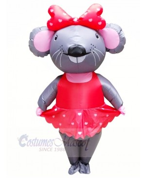 Mrs. Mouse with Red Dress Inflatable Mascot Costumes Cartoon