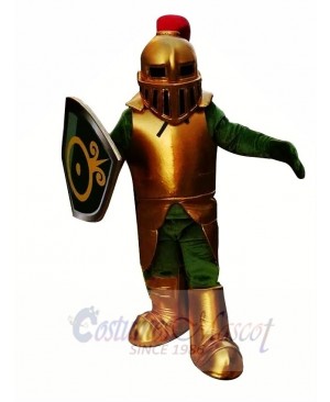 Golden Knight Spartan Trojan Mascot Costume 