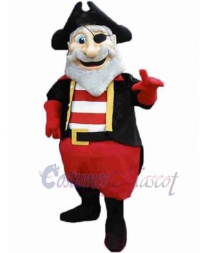 Old One-Eyed Pirate Mascot Costume